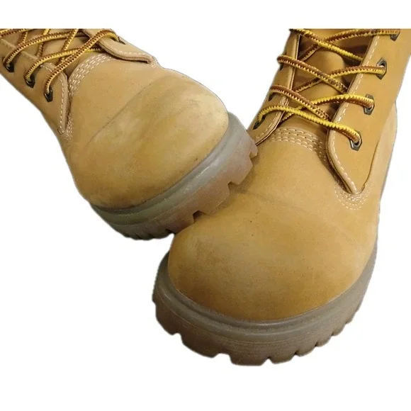 Lugz Drifter 6 SteelToe Golden Wheat Bark Tan Gum Women Sz 7.5 OR Men Sz 6 #1085 - Picture 12 of 13